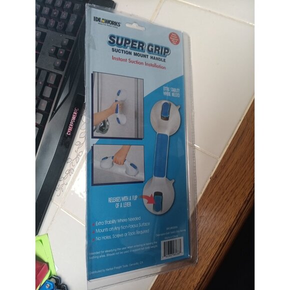 Super Grip Suction Mount Handle For Tub And Shower IDEAWORKS NEW - Picture 2 of 3